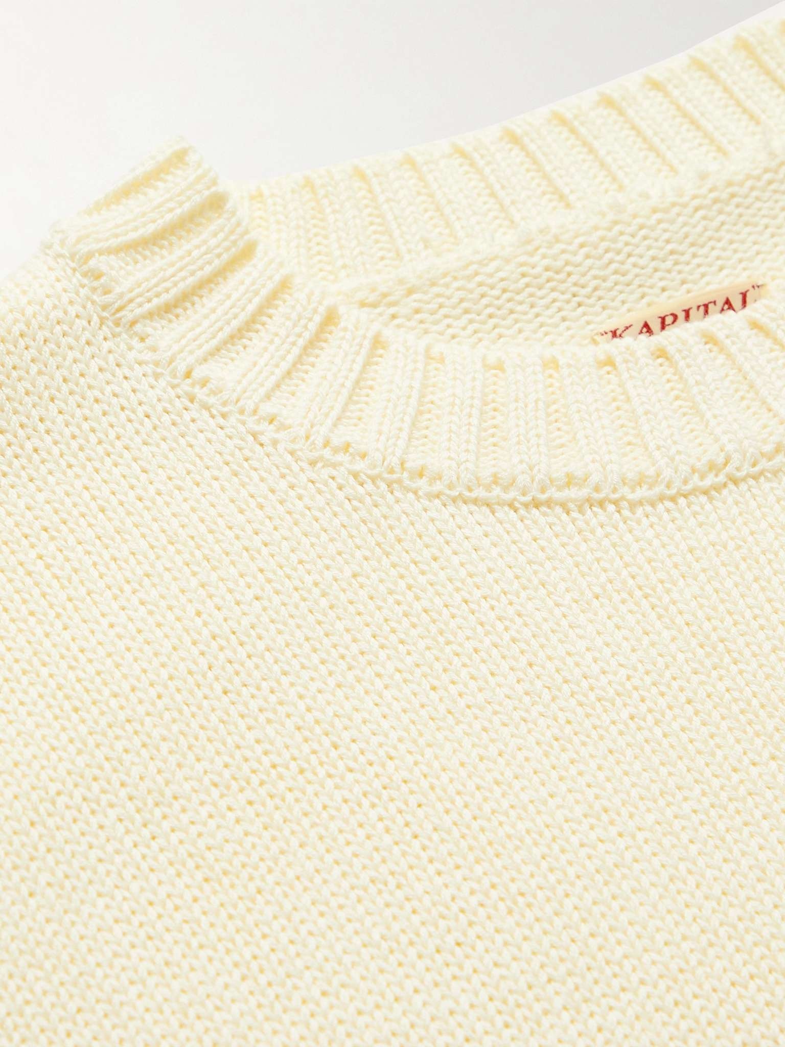 Kapital - Men - Jacquard-knit Cotton-Blend Sweater Red - 1