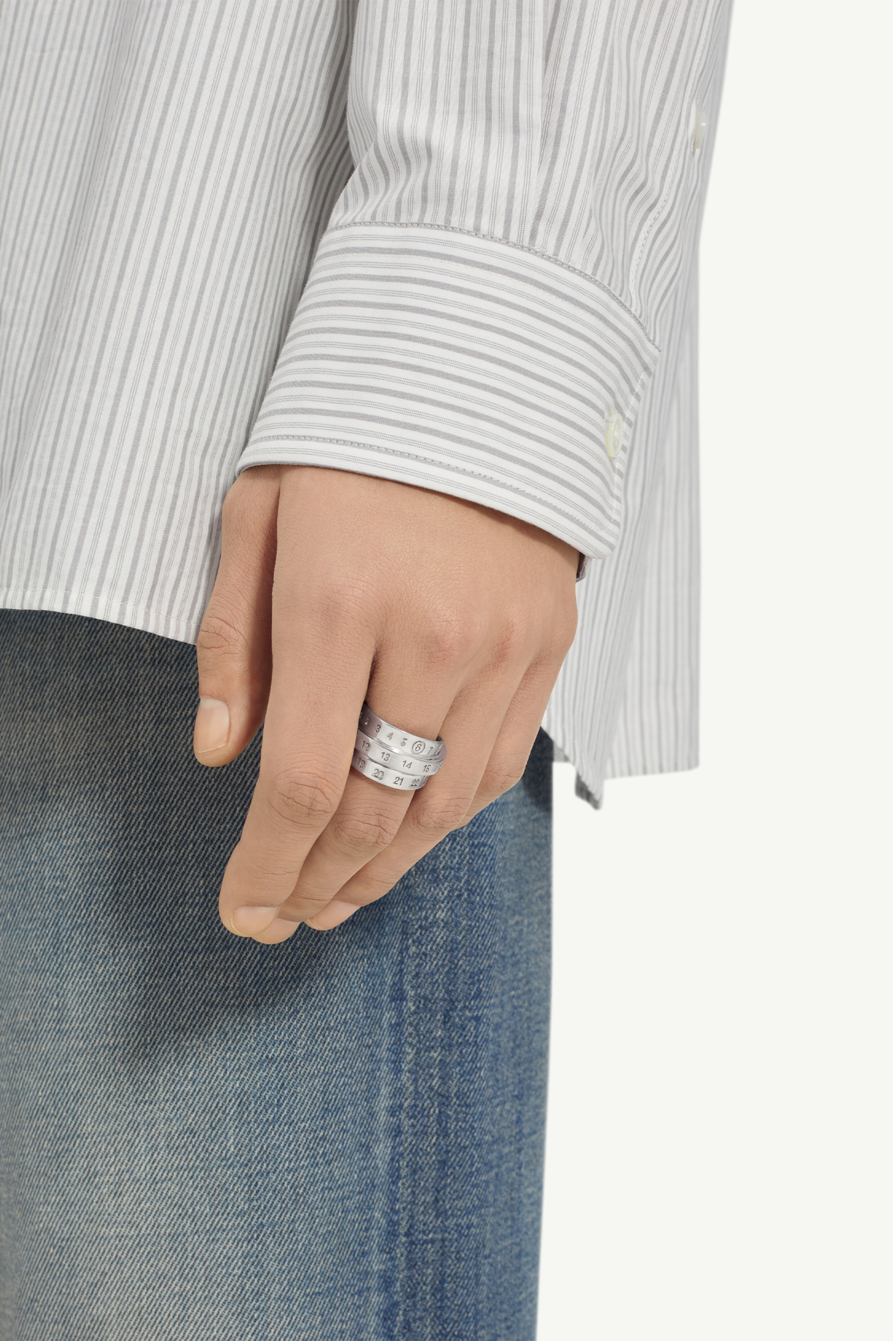 Triple Logo Numeric Signature Ring - 4