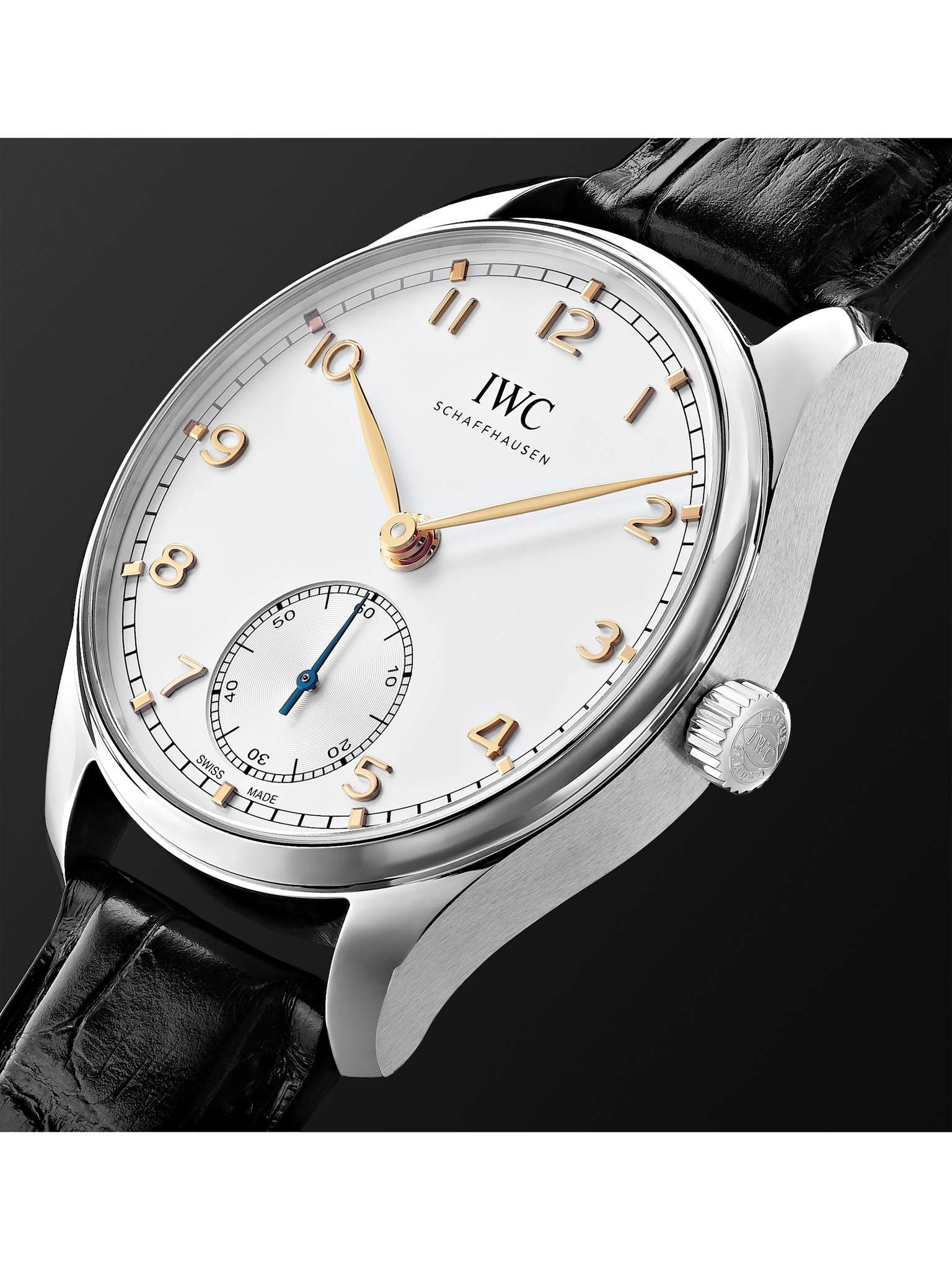 Portugieser 40 Automatic 40.4mm Stainless Steel and Alligator Watch, Ref. No. IW358303 - 4