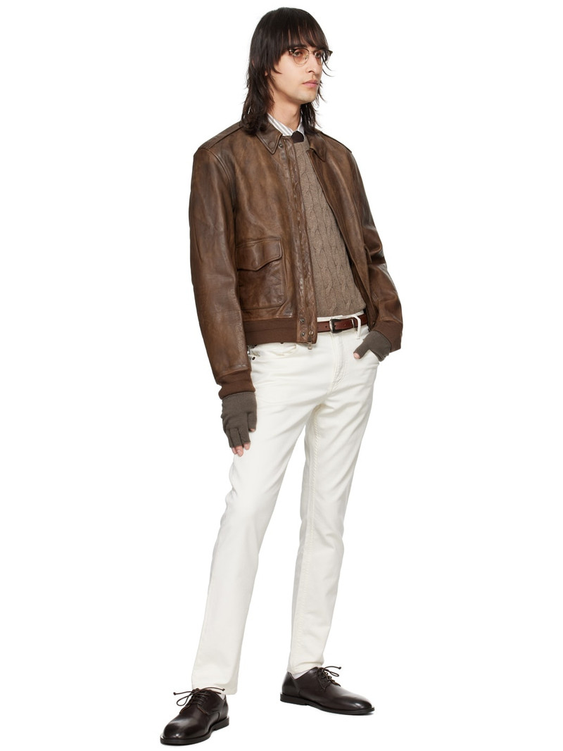 Ralph Lauren Off-White Slim-Fit Trousers outlook