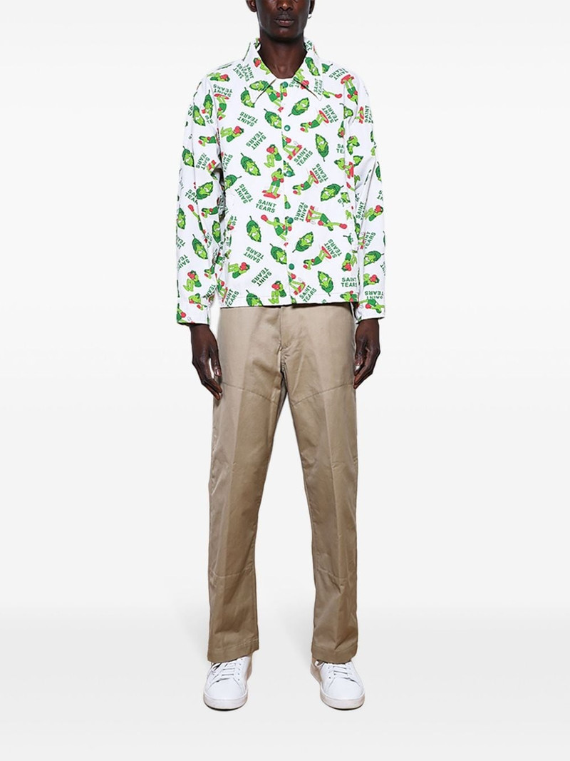 SAINT M×××××× pattern-print shirt jacket outlook