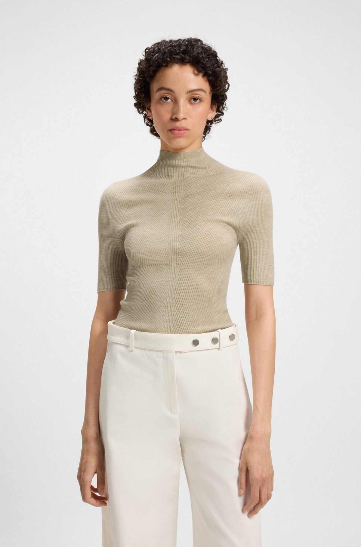 CREW-NECK SWEATER IN MERINO WOOL - 2