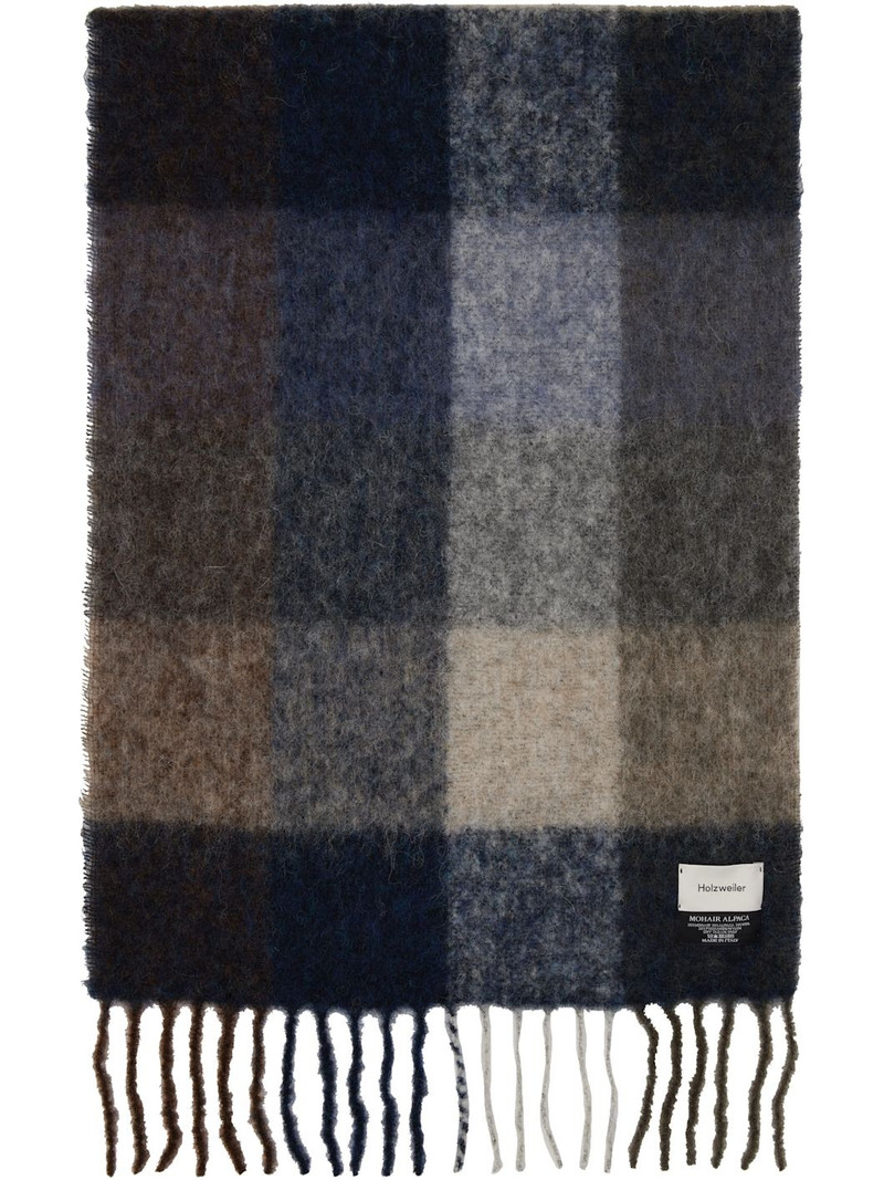 Holzweiler Blue & Brown Fresia Scarf outlook
