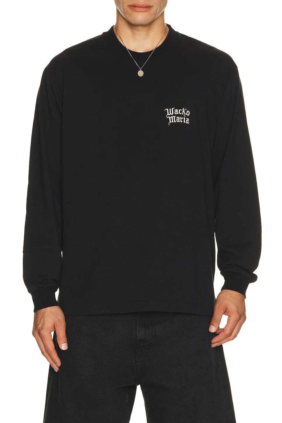 Washed Heavy Weight Crew Neck Long Sleeve T-shirt Type 4 - 1