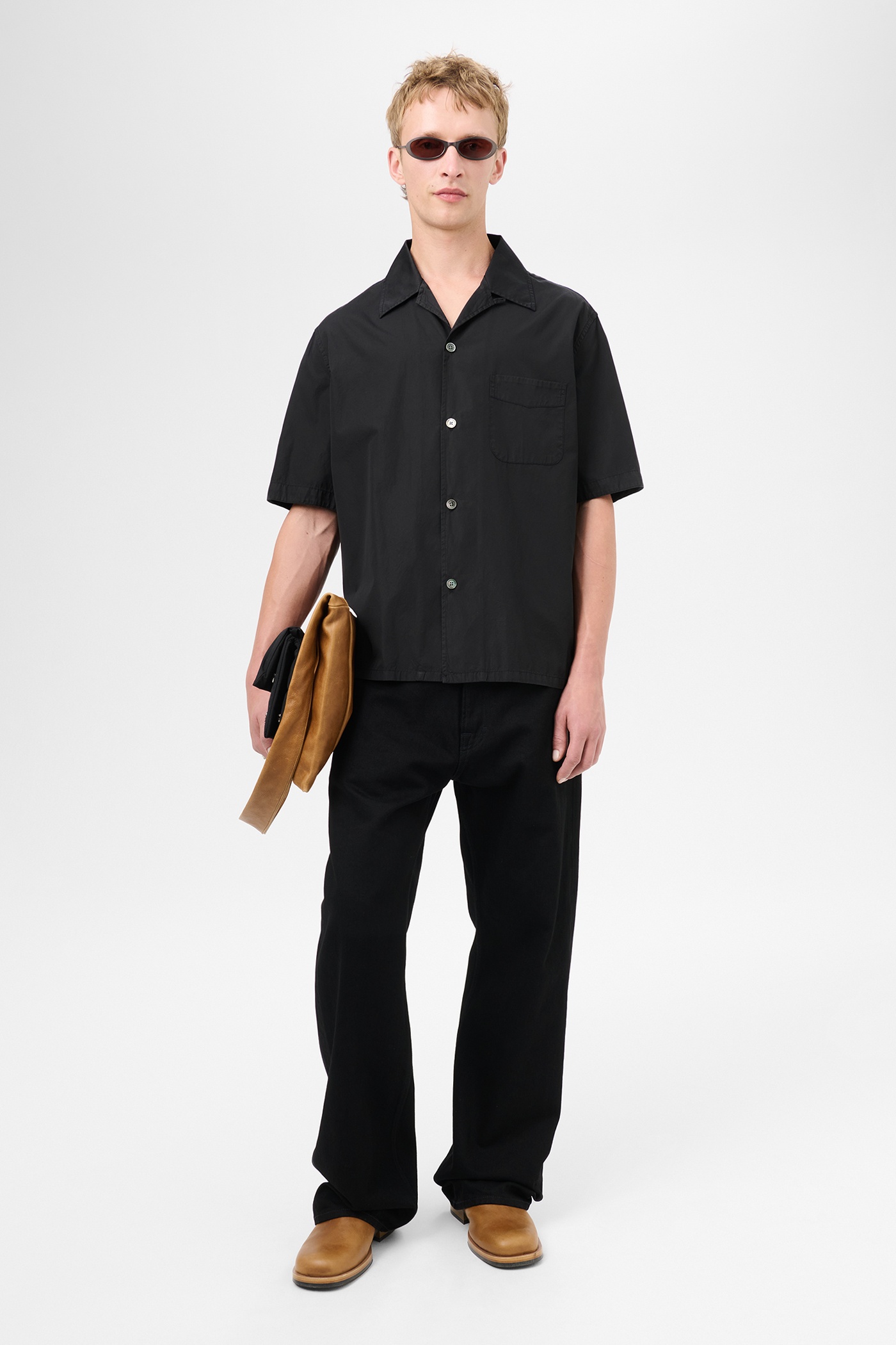 Heusen Shirt Shortsleeve Black All Day Poplin - 2