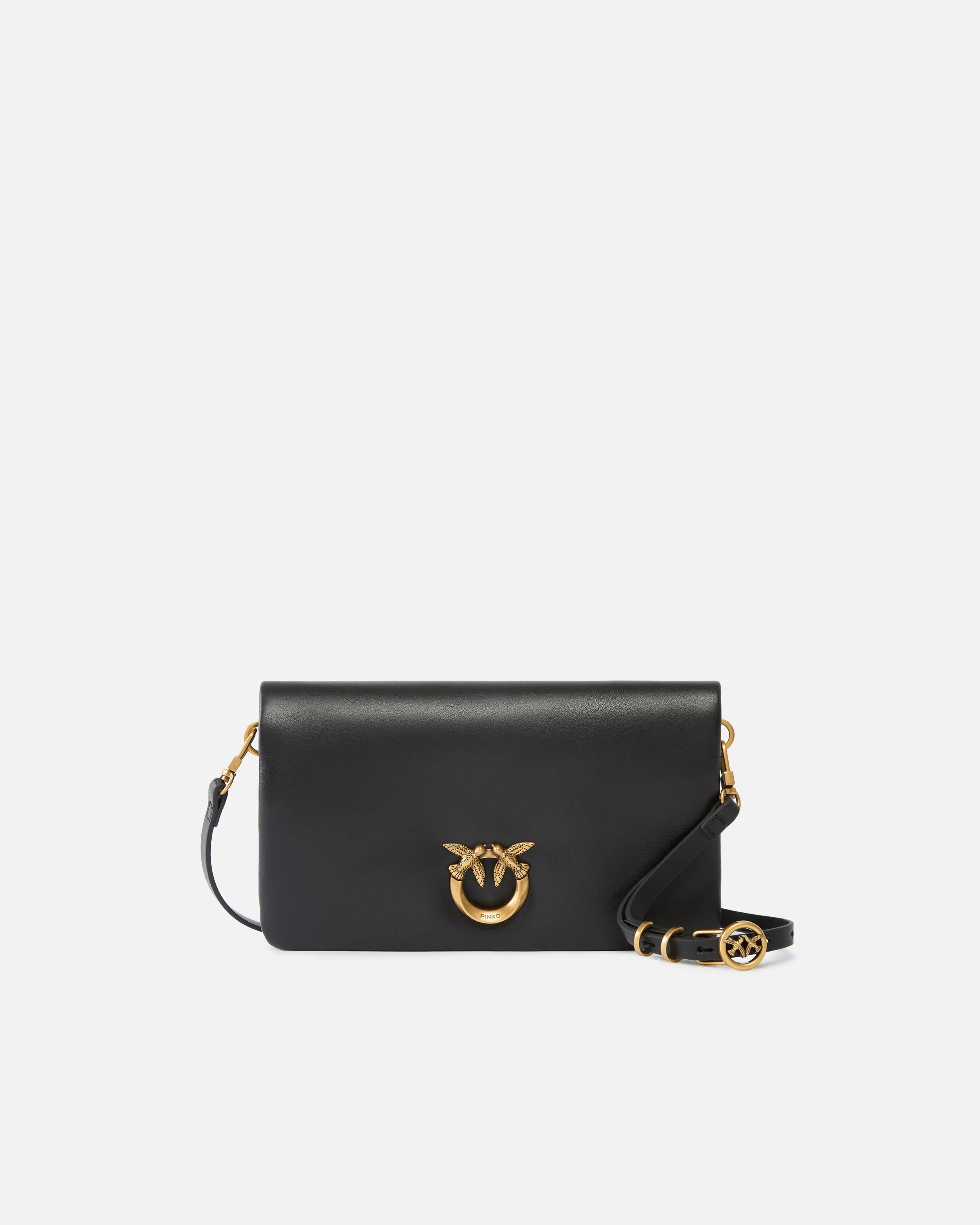 LOVE BAG CLICK SOFT HORIZONTAL MINI SMALL CROSSBODY CLUTCH IN LEATHER - 1
