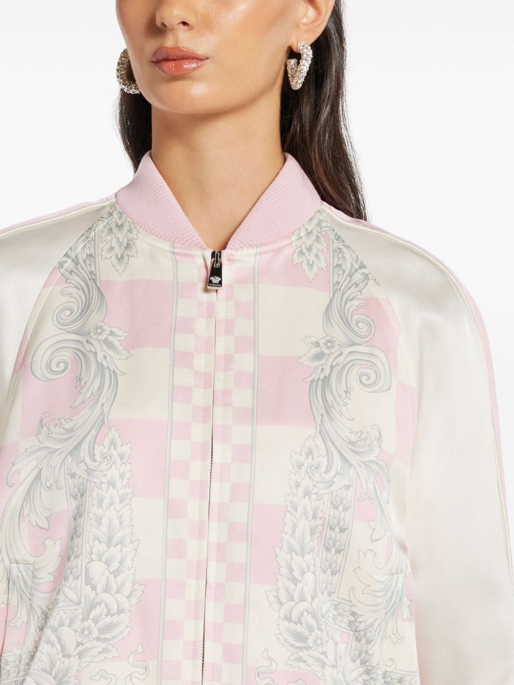 Barocco-print bomber jacket - 5