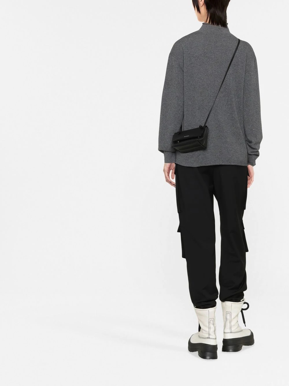 mock-neck knitted jumper - 4