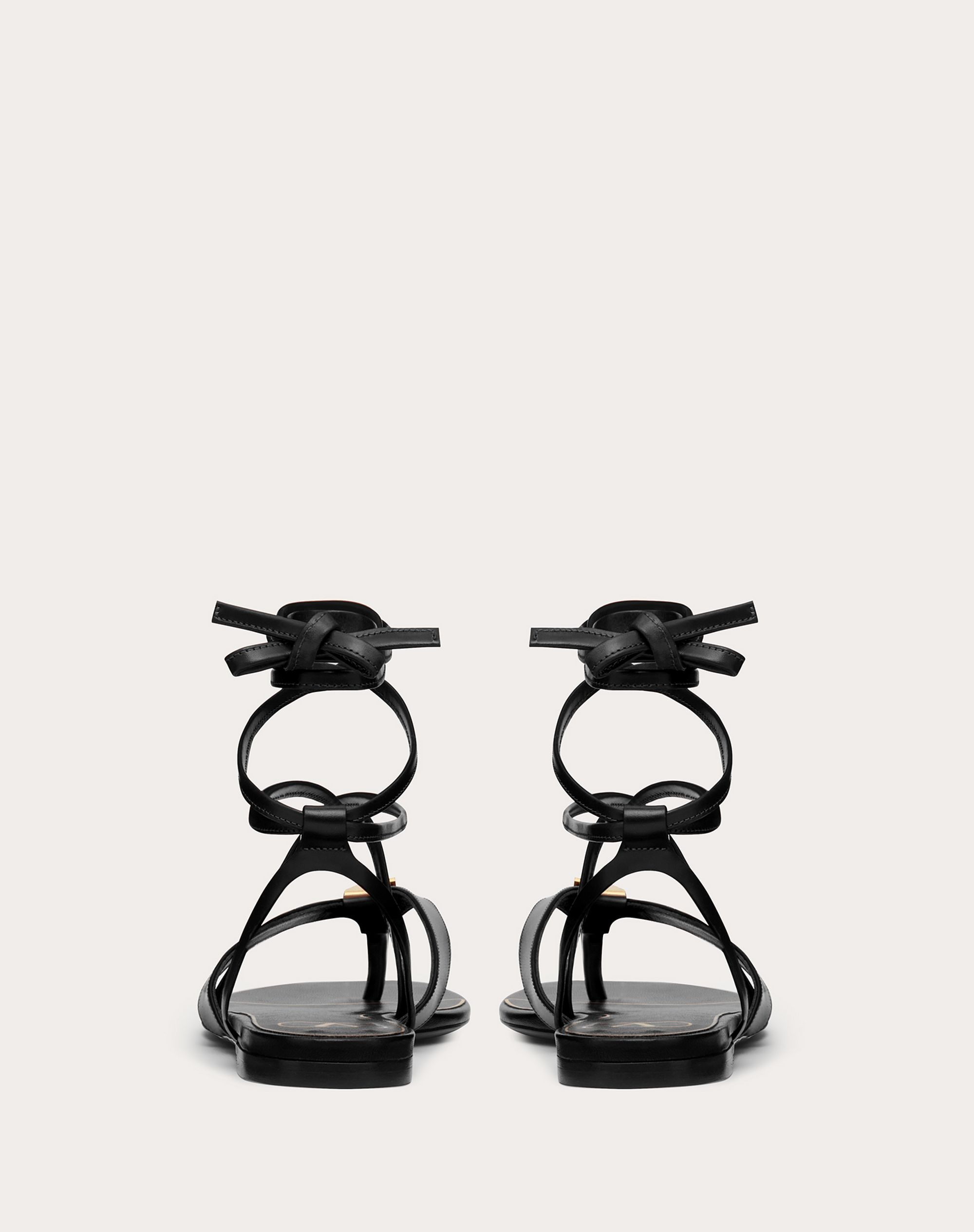 Roman Stud Flat Flip Flop Sandal in calfskin - 3