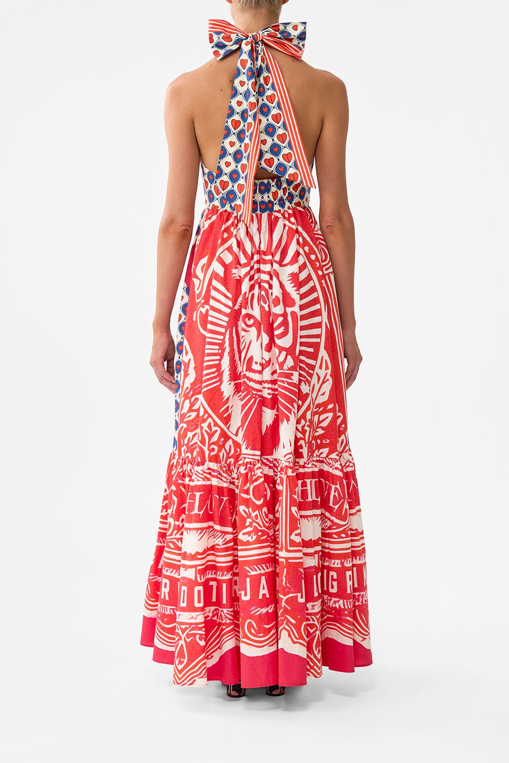 RUFFLE HEM HALTER DRESS - 3