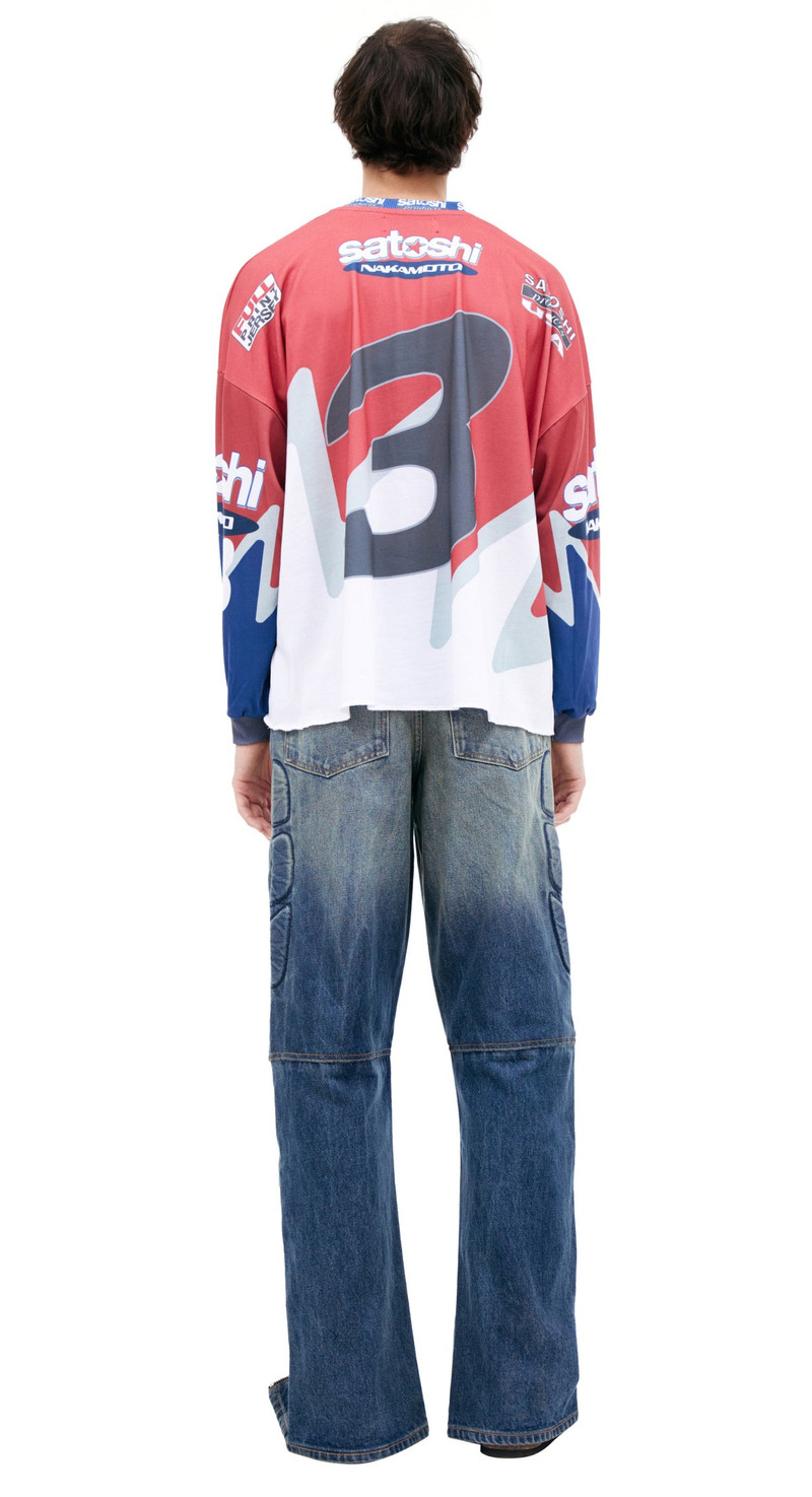 SATOSHI NAKAMOTO SPEEDWAY LONGSLEEVE (RED) outlook