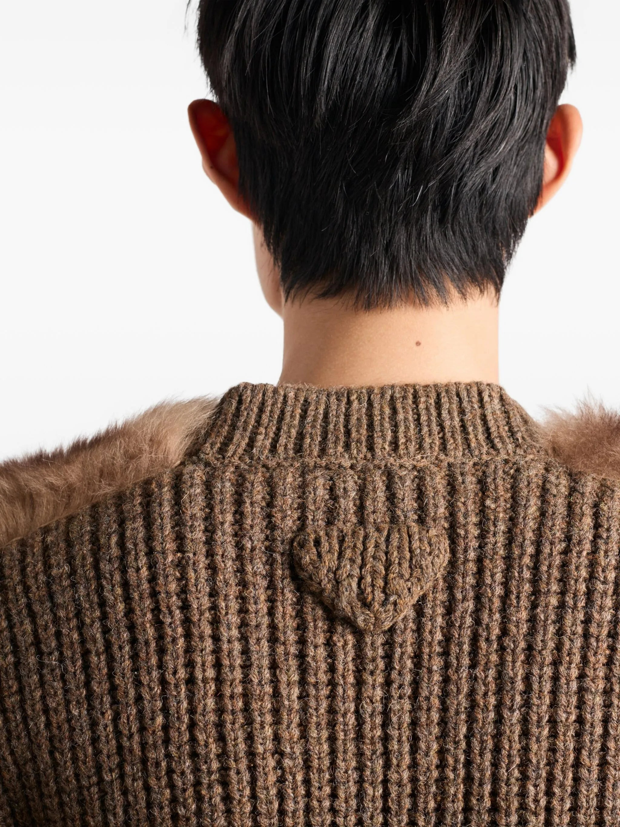 Prada Shearling-trimmed Wool Cardigan - 2