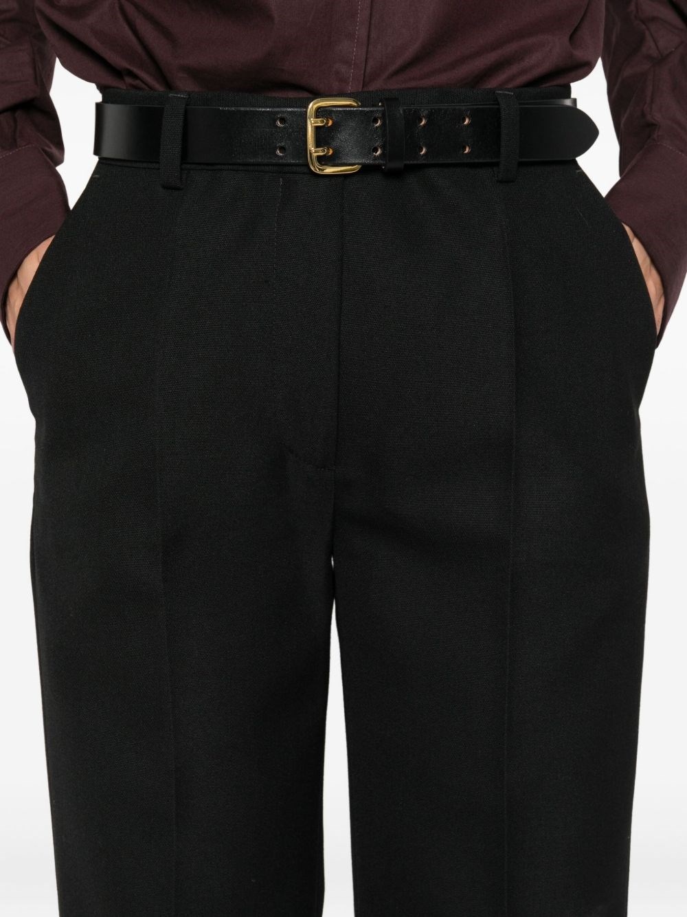 Wool blend suit trousers - 4