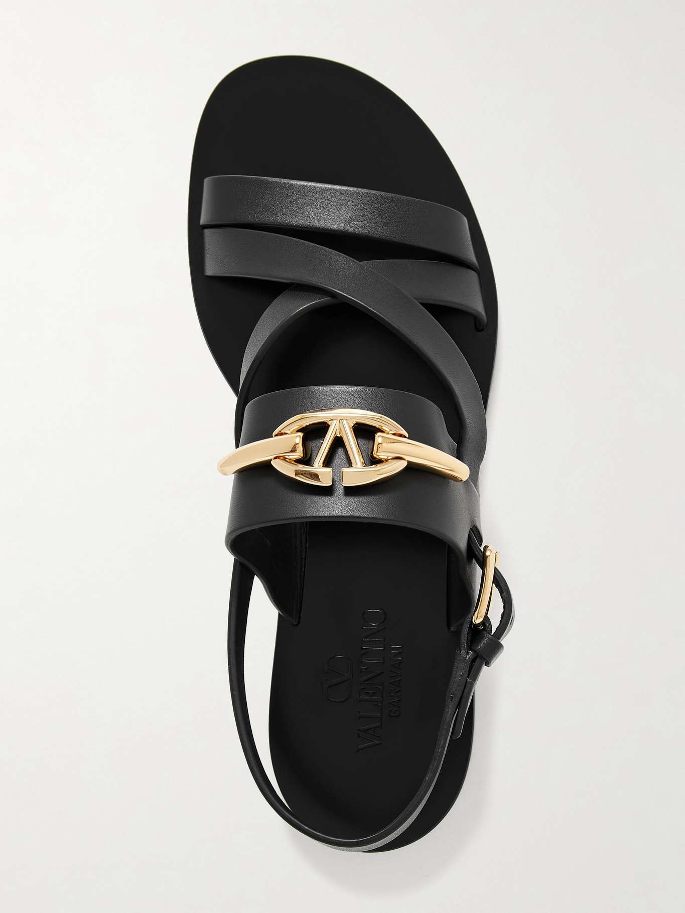 VLOGO embellished leather sandals - 5