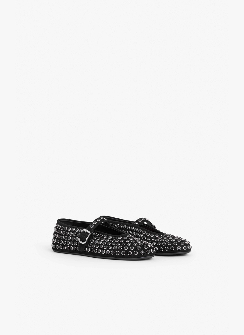 Alaïa STRASS SUEDE BALLET FLATS outlook