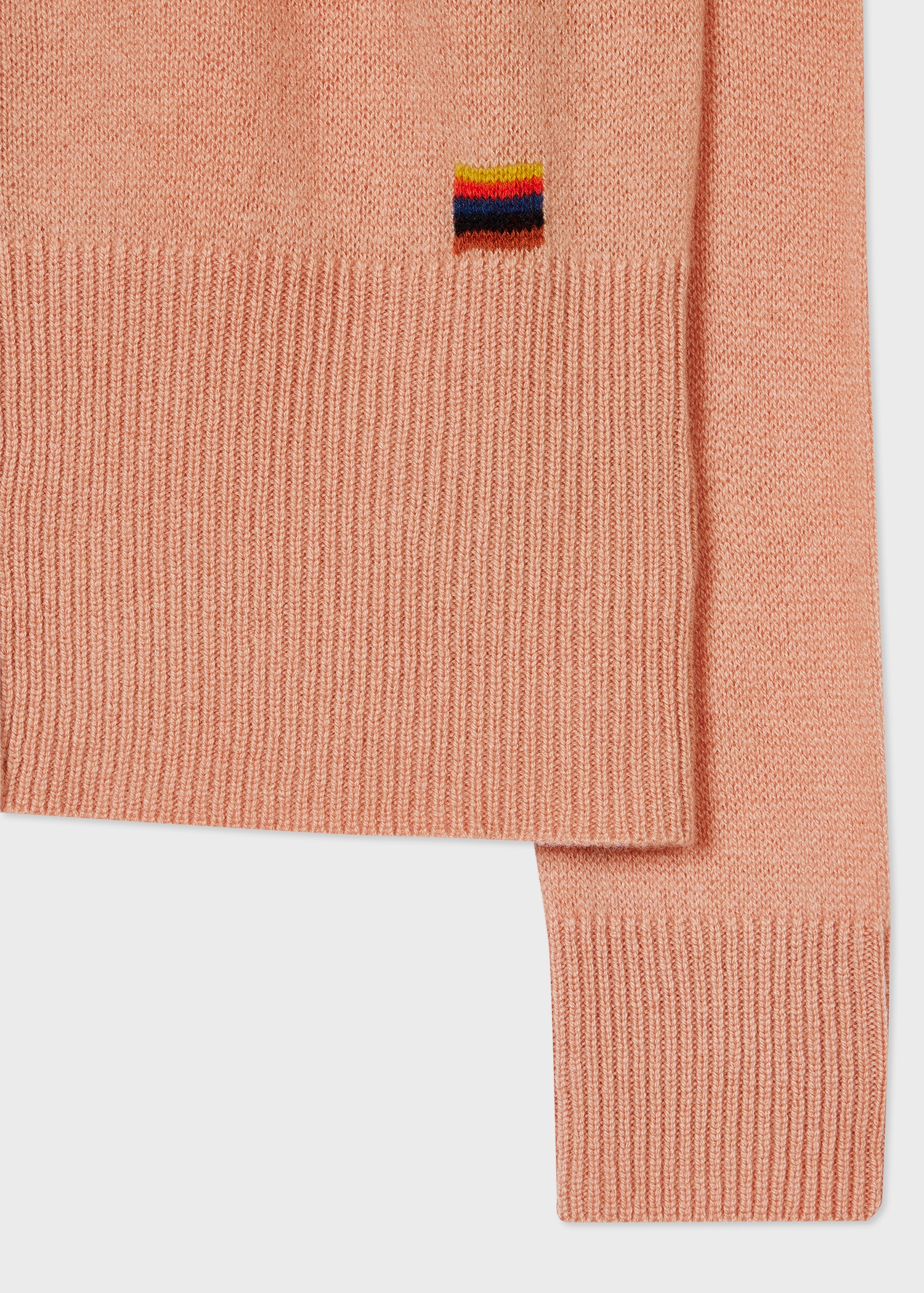 Women's Light Pink Cashmere Knitted Cardigan - 2