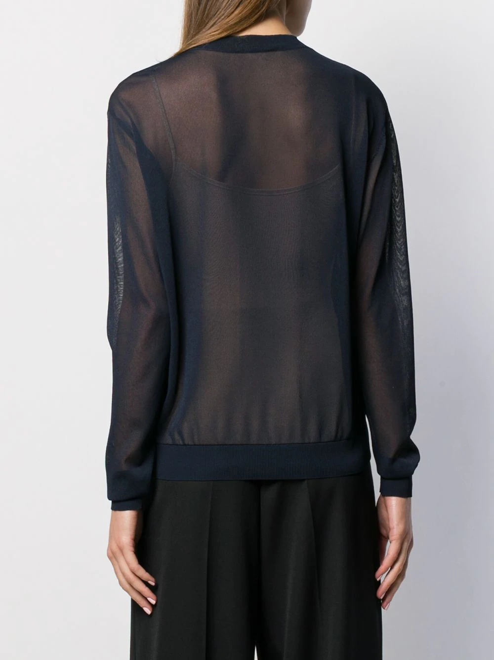 sheer long sleeve top - 4