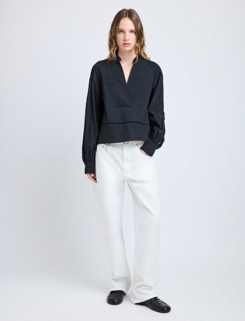 Proenza Schouler Grayson Top in Eco Cotton Poplin outlook