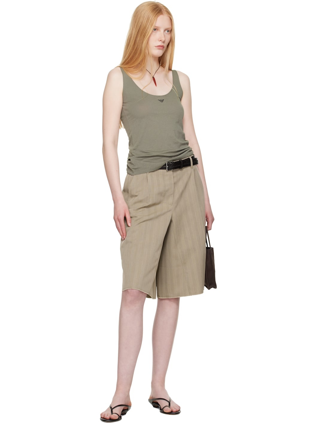 WORK SHOP Emporio Armani Gray Rivera Tank Top - 5