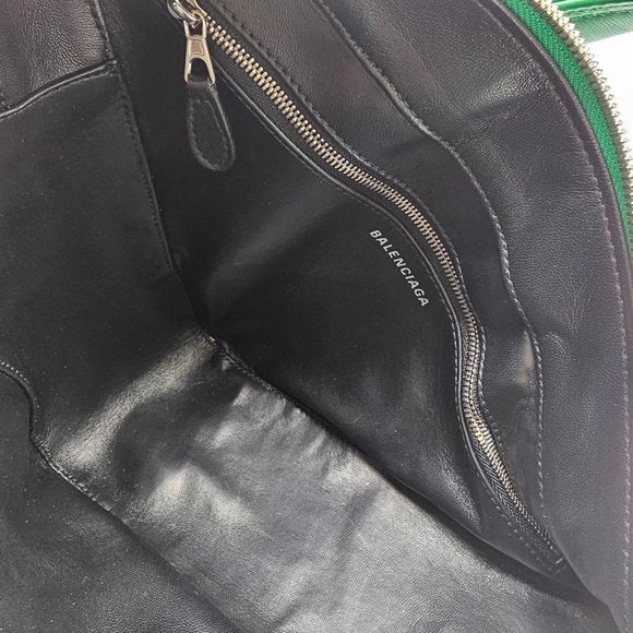 Balenciaga Triangle Leather Bag Green with 2 straps - 5