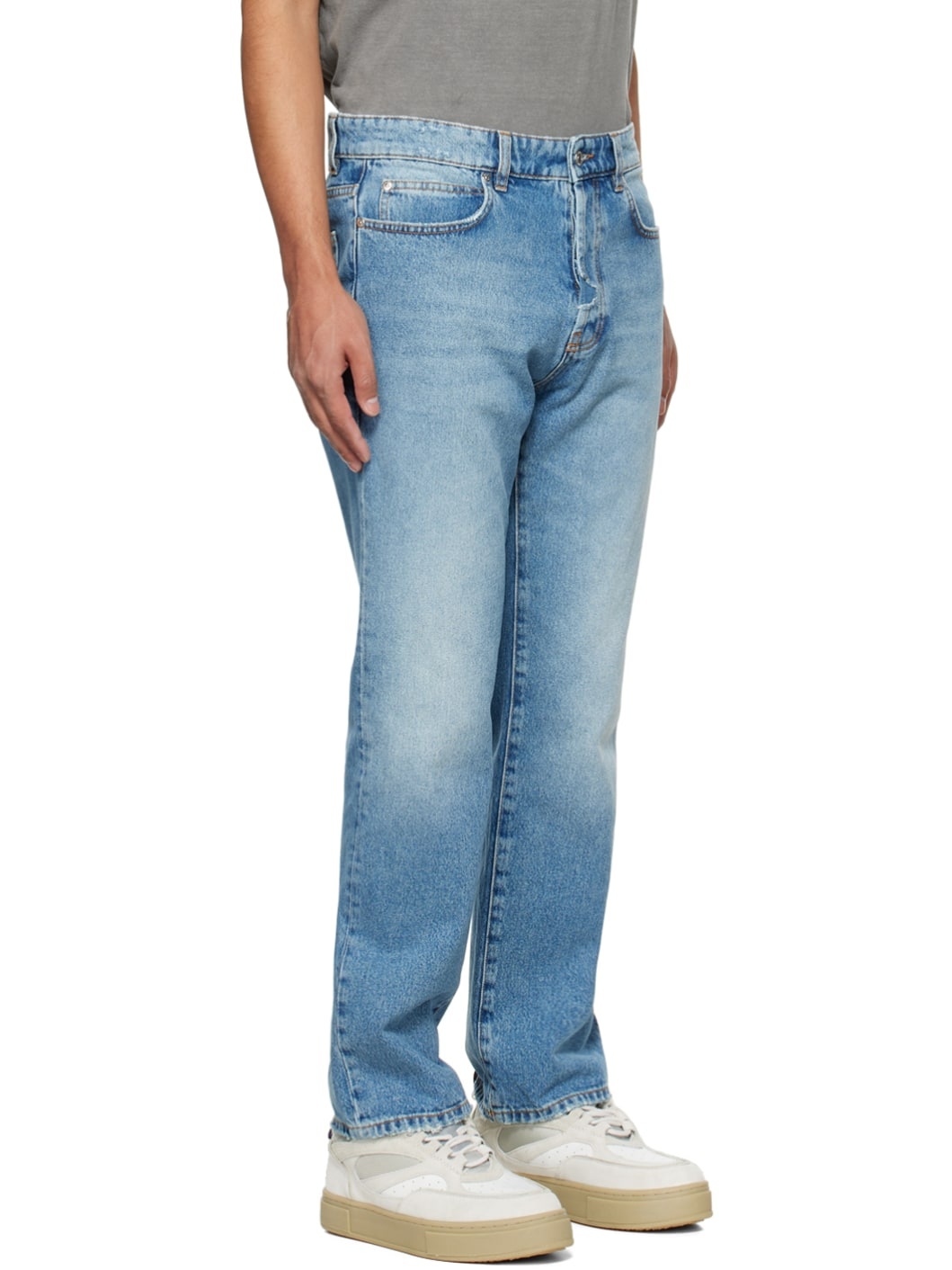 Blue Distressed Jeans - 2