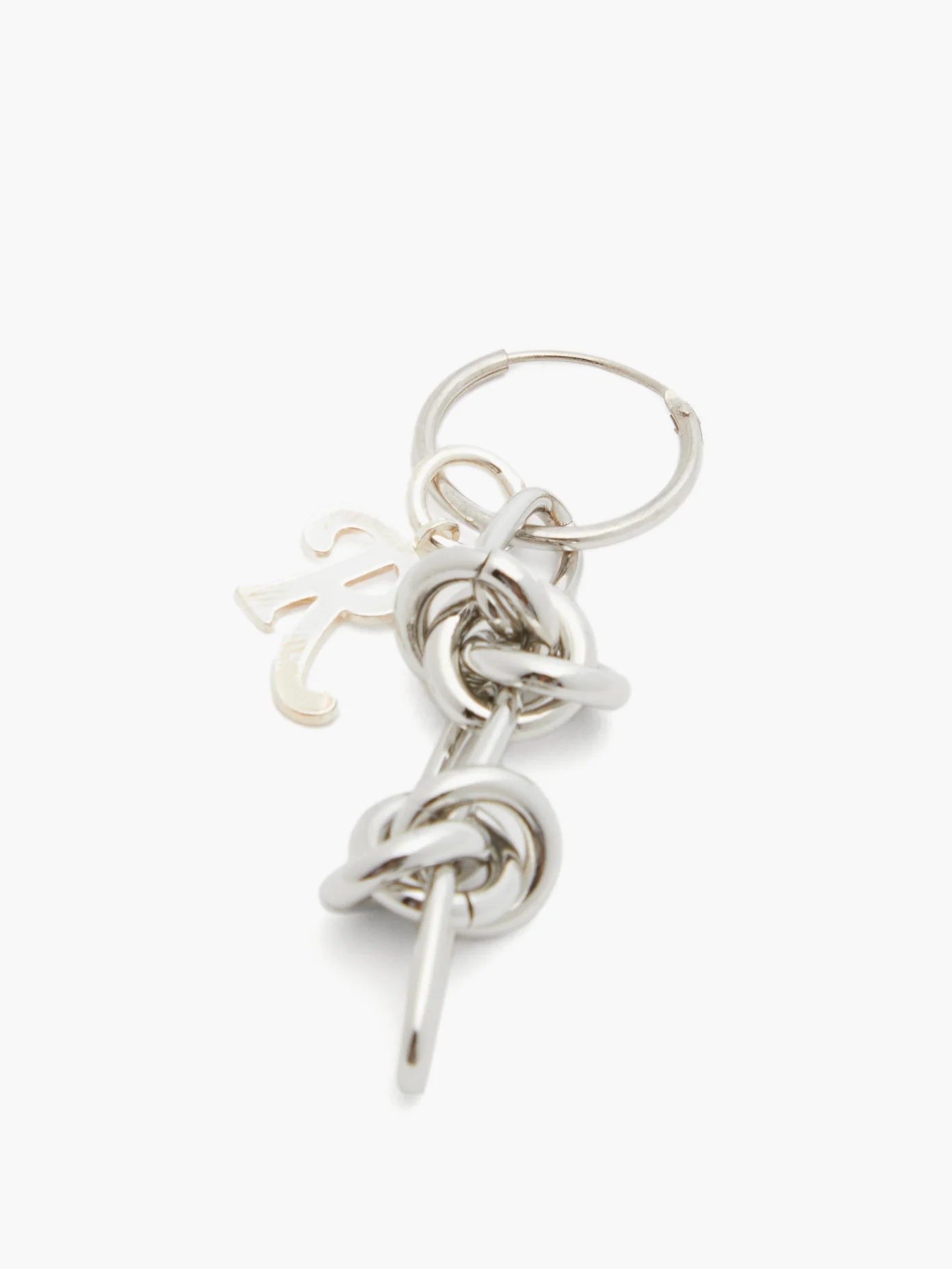 Knotted metal earring - 3