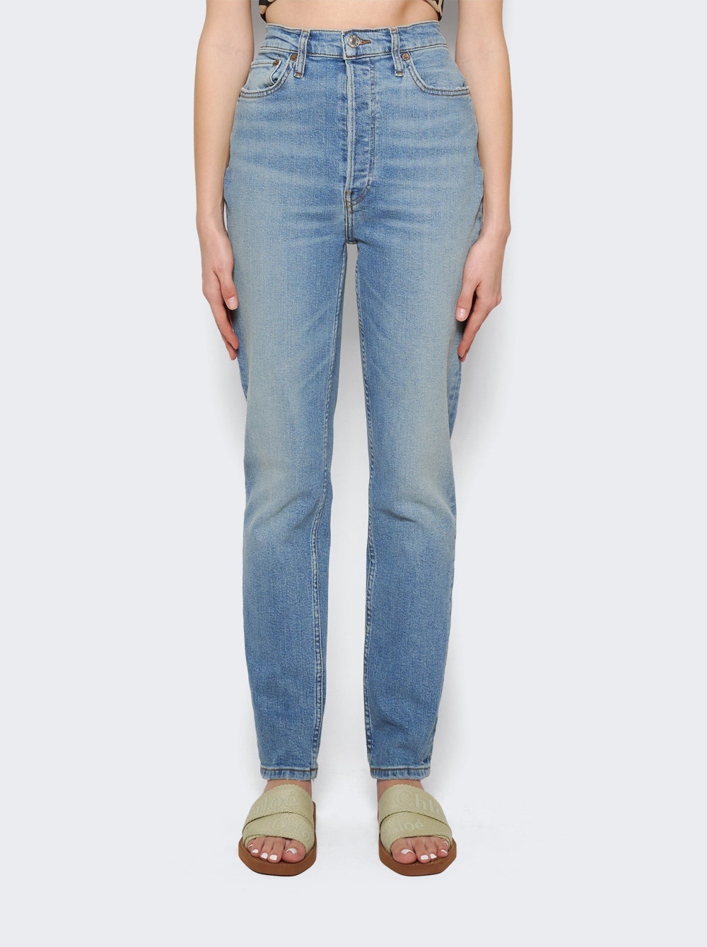 90s Ultra High Rise Skinny Jeans Dawn Blue - 3