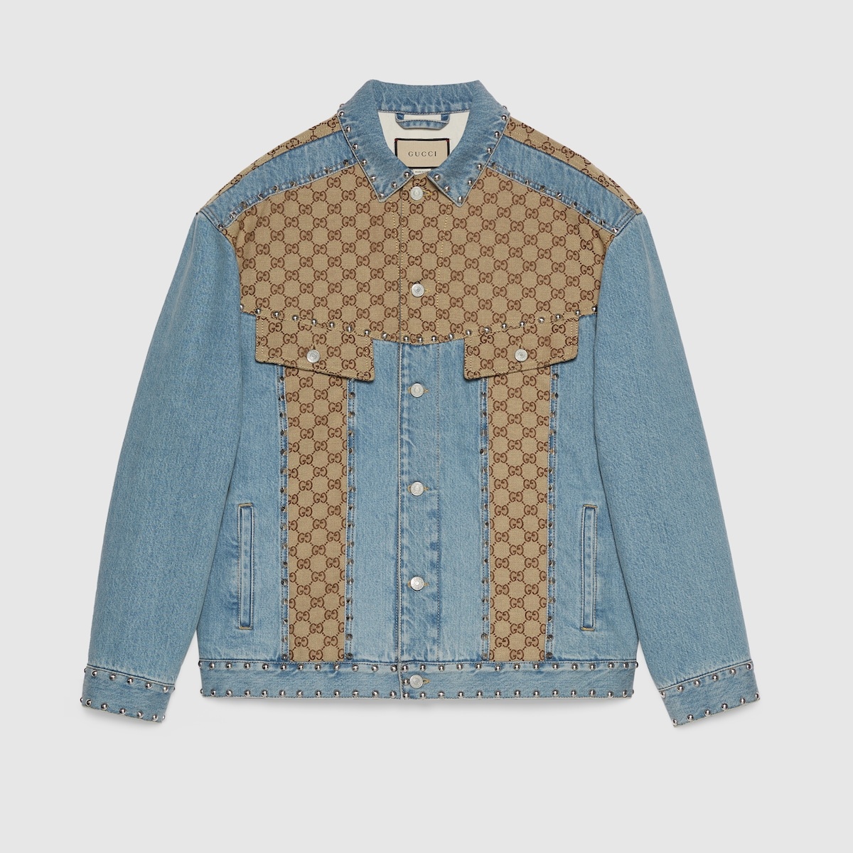 GUCCI Denim jacket with GG canvas REVERSIBLE