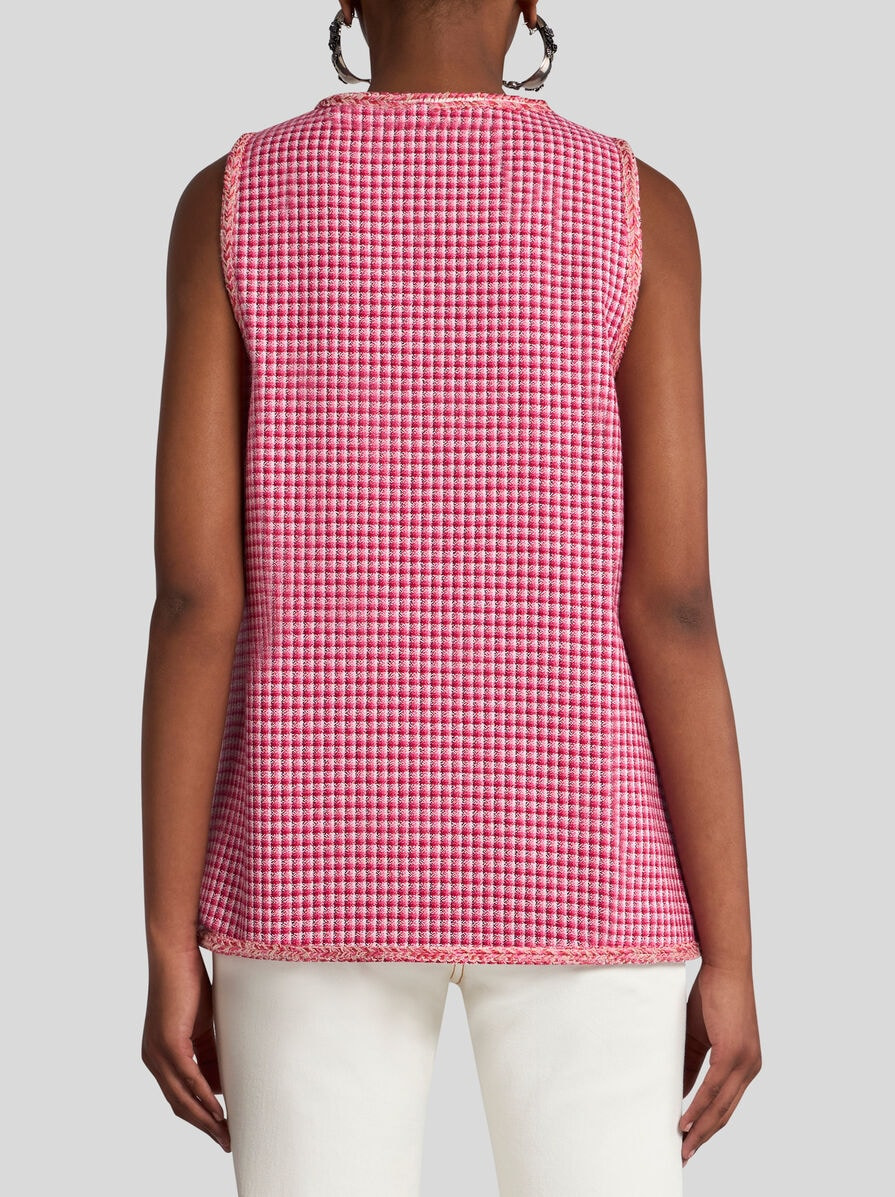 MICRO CHECK WAISTCOAT - 5