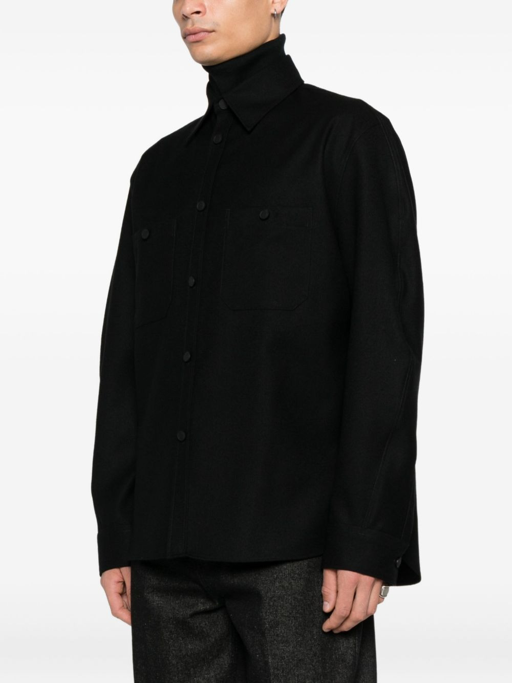 wool shirt jacket - 3