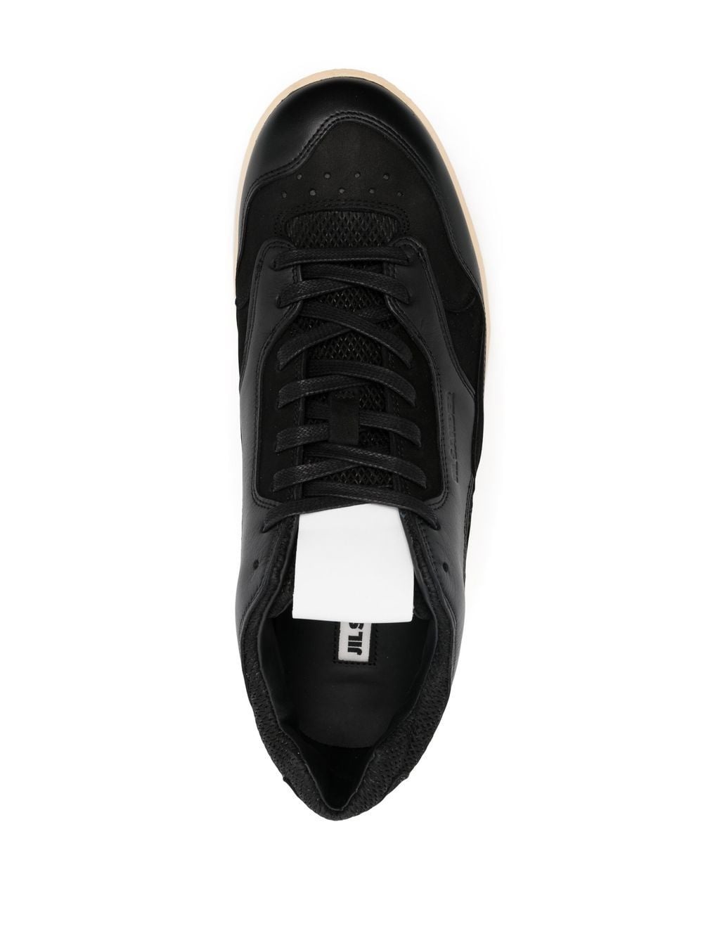 panelled low-top sneakers - 4