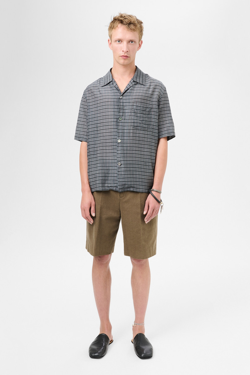 Our Legacy Heusen Shirt Shortsleeve Picnic Check Cotton Silk outlook