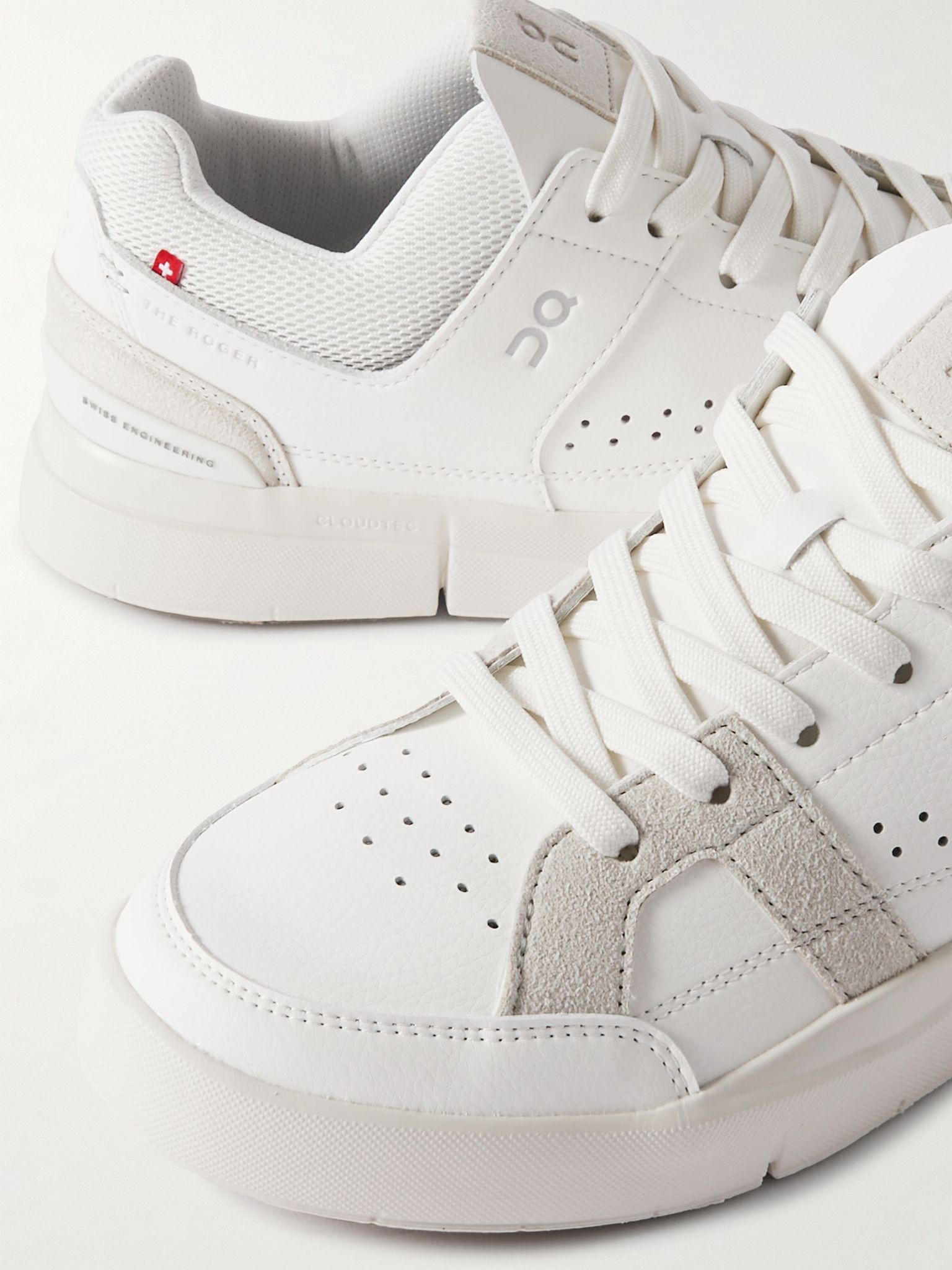 + Roger Federer The Roger Clubhouse Faux Leather, Mesh and Faux Suede Sneakers White - 6