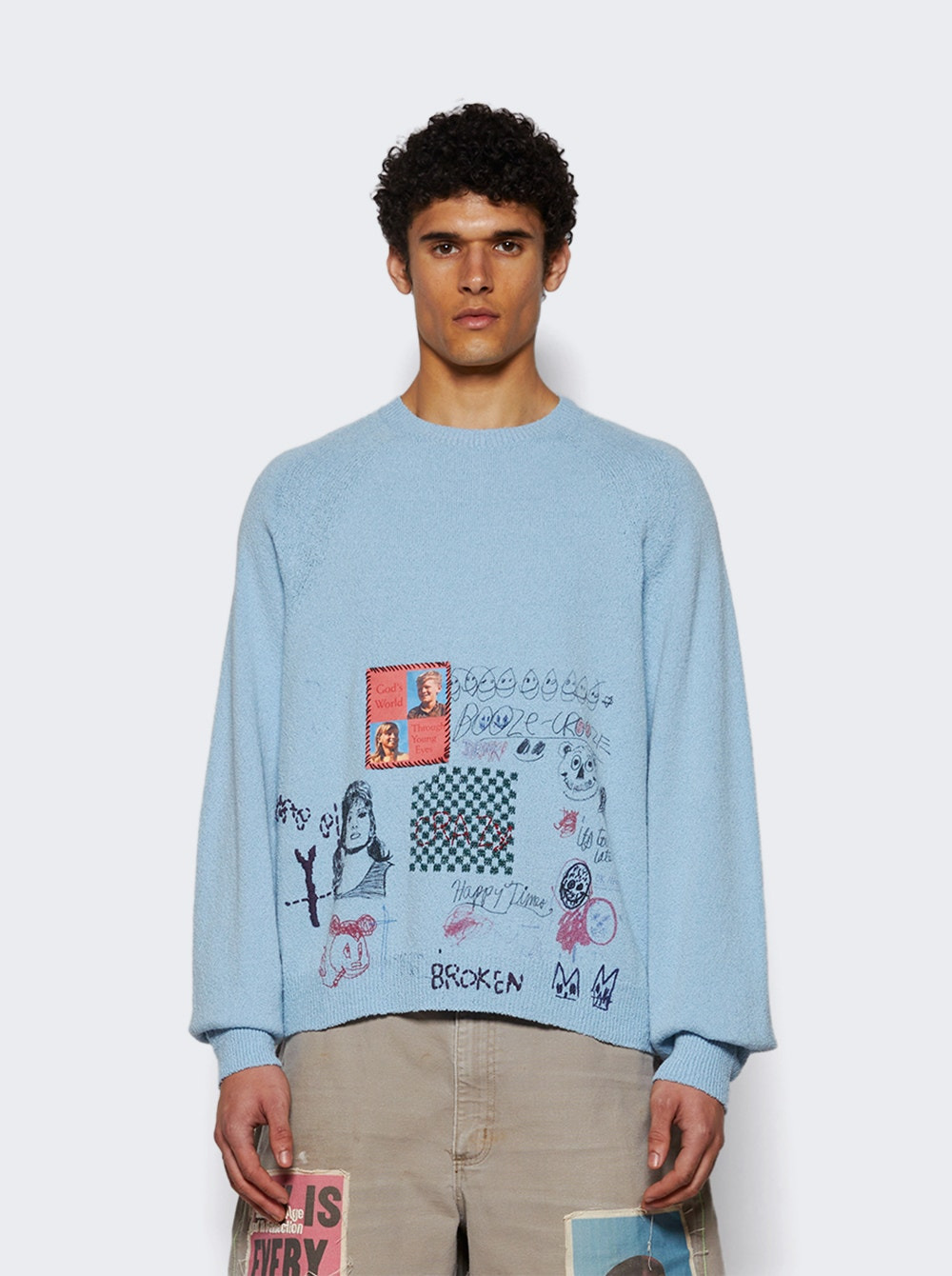 Booze Crooze Knit Sweater Blue - 2