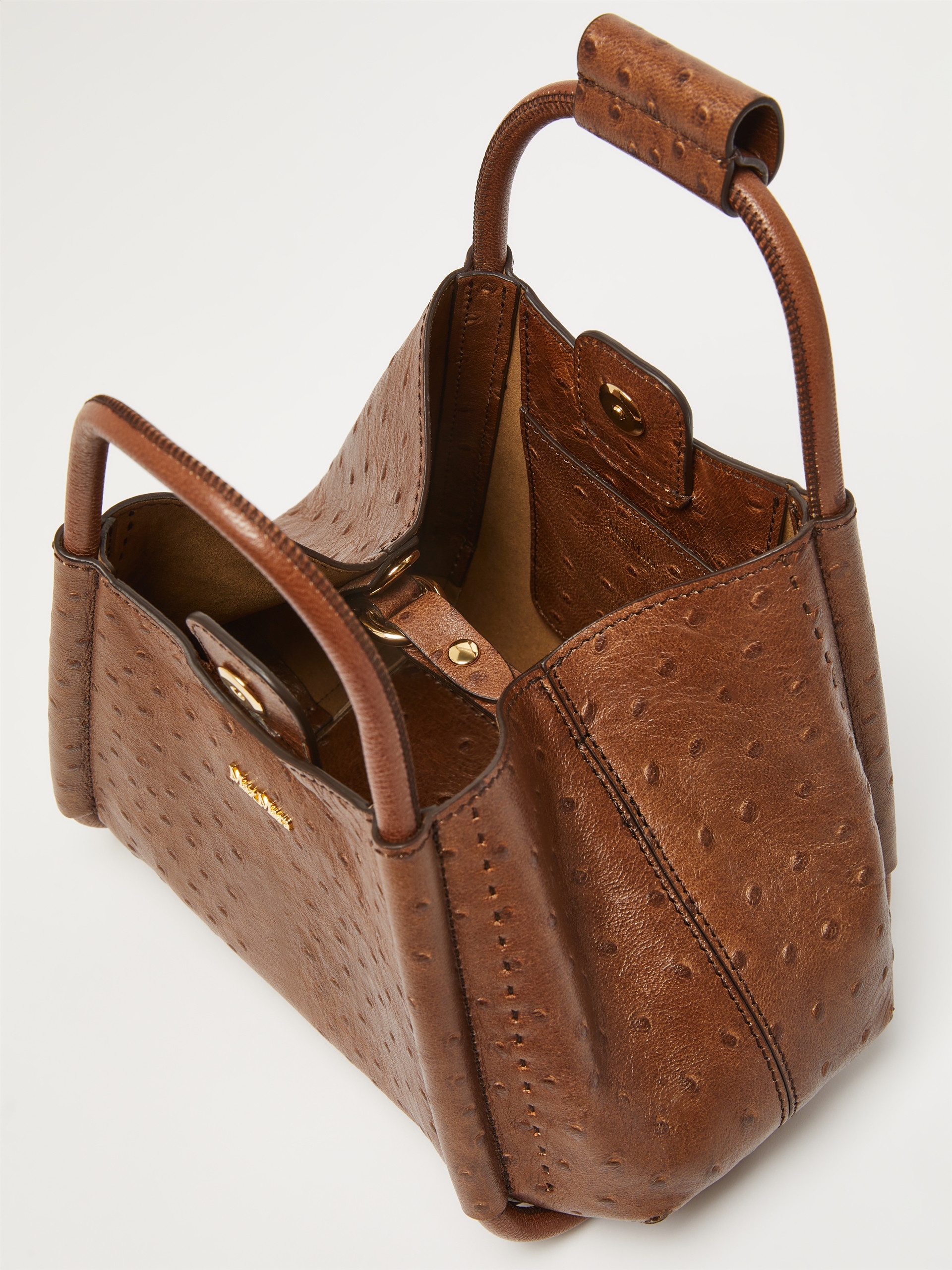 MARINXSOSTRICH Extra-small ostrich-print leather Marine Bag - 5