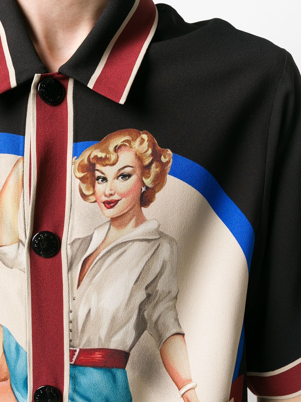 pin-up print cady shirt - 5