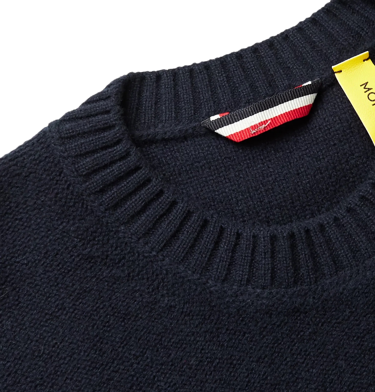 2 Moncler 1952 Logo-Intarsia Virgin Wool and Cashmere-Blend Sweater - 5