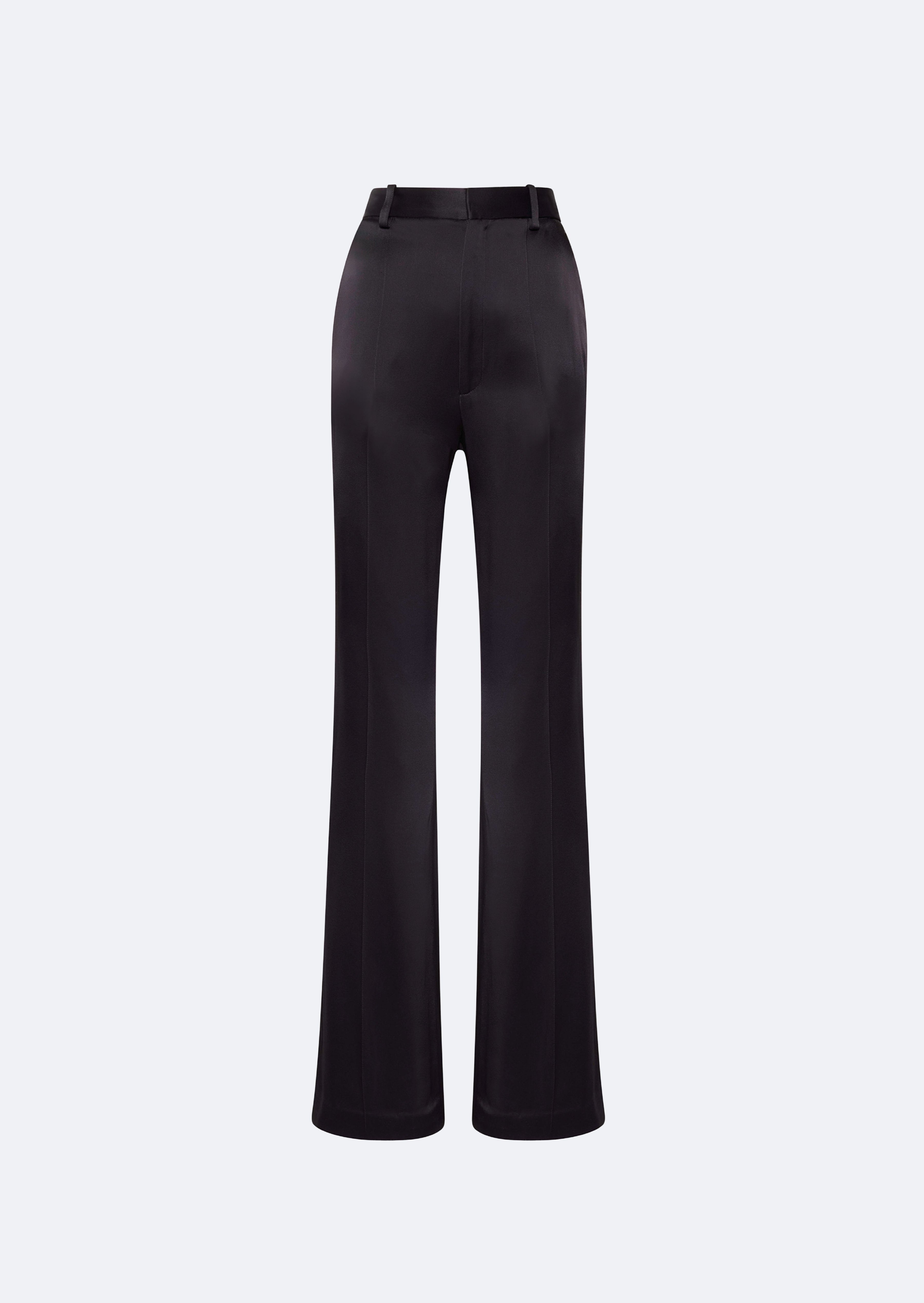 Satin High Waisted Flared Pant - 1