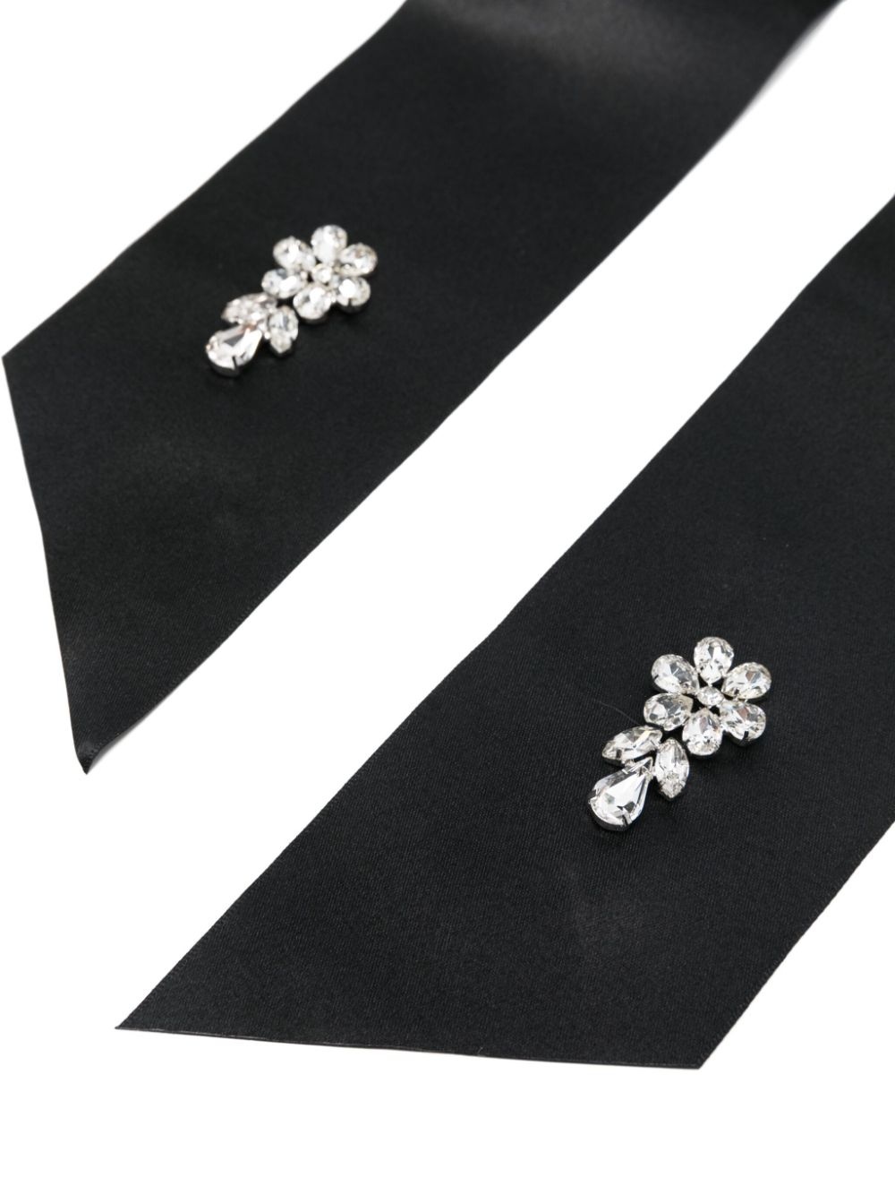 crystal flower bow barret - 2