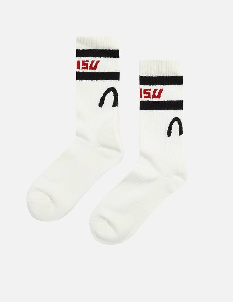 SEAGULL AND LOGO JACQUARD LONG SOCKS 1