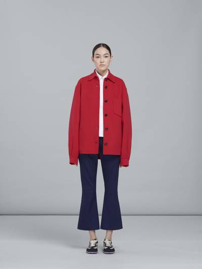 Marni RED DOUBLE FACE WOOL LONG OVERSHIRT outlook