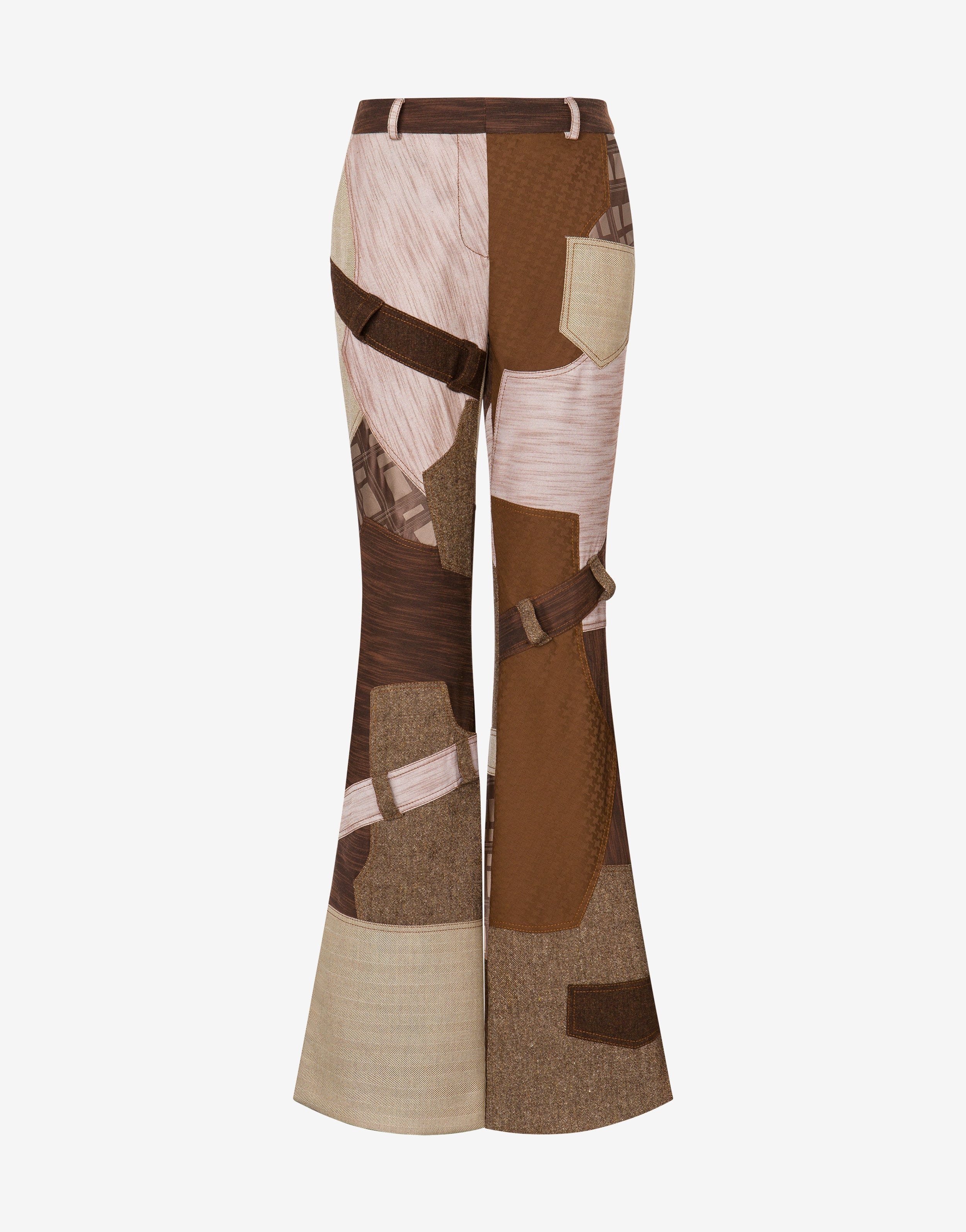PATCHWORK FLARED TROUSERS - 1