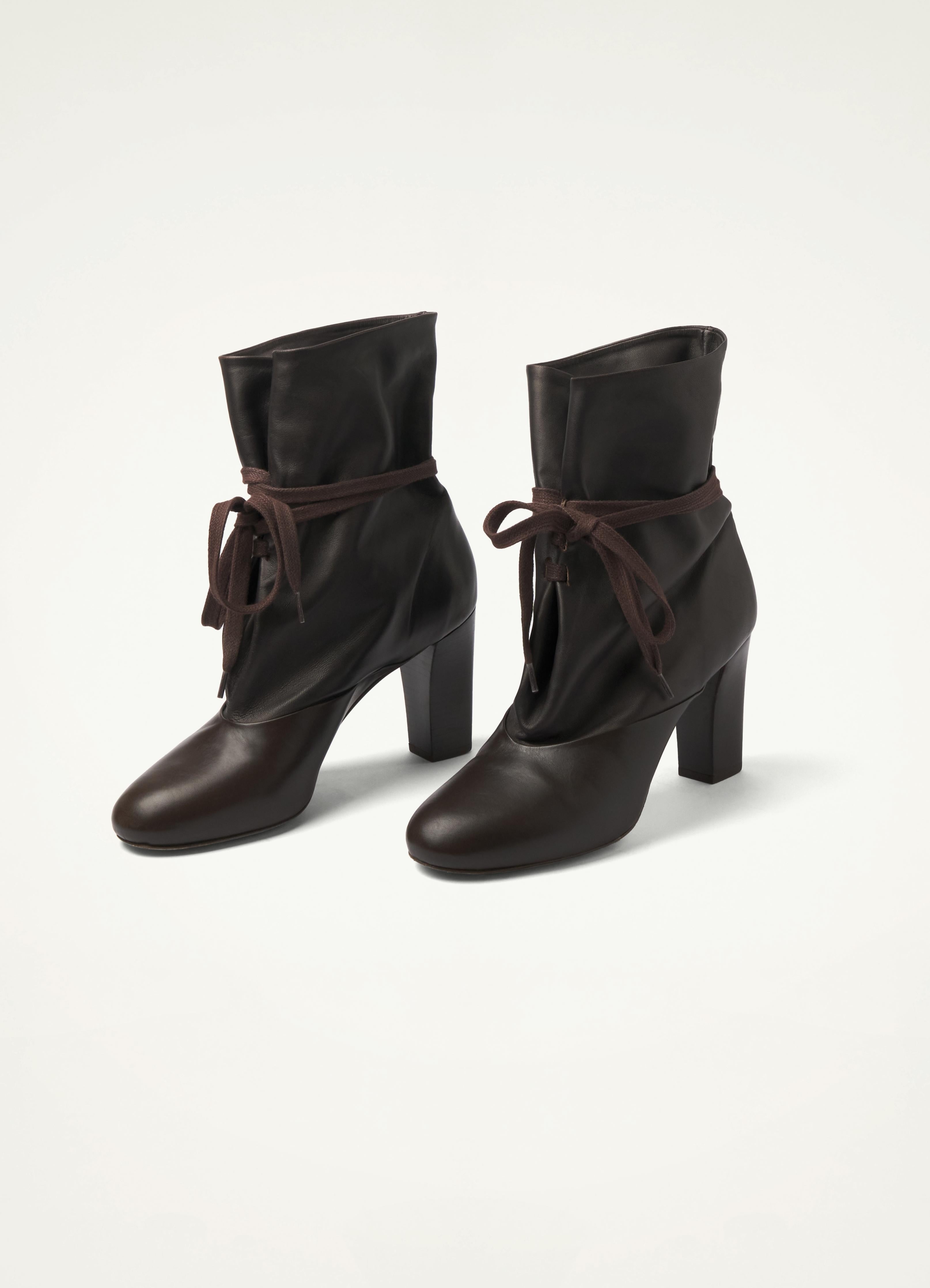ROUND TOE LACED BOOTS 80 - 5