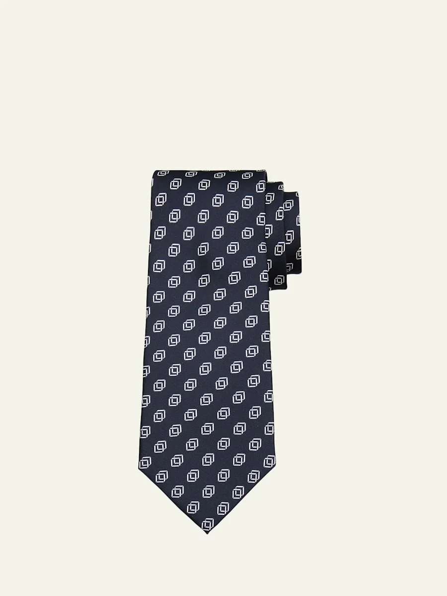 Men's Deco Cube Silk Tie - 1