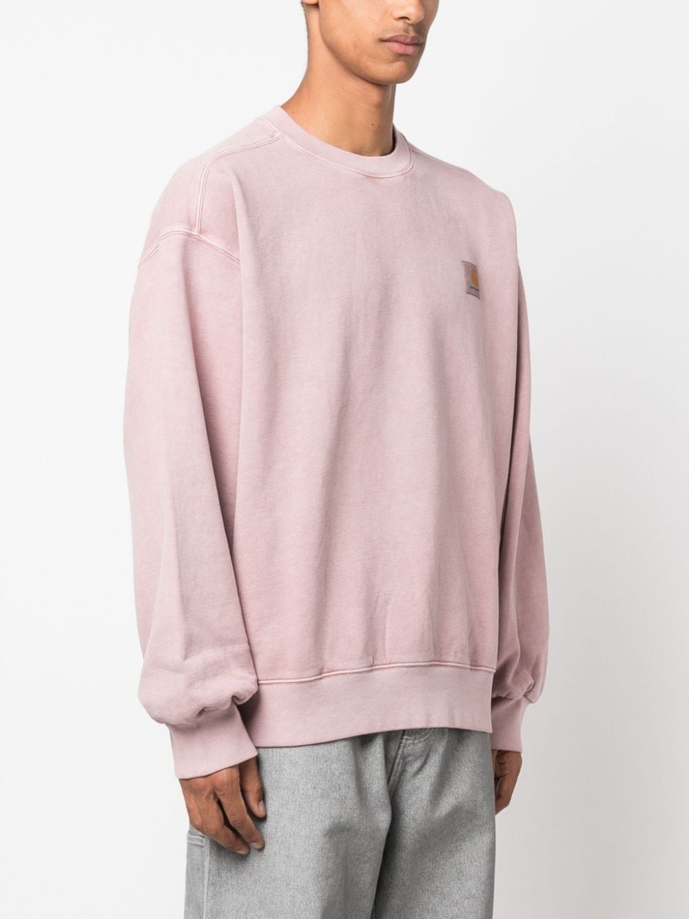 Vista logo-patch cotton sweatshirt - 3