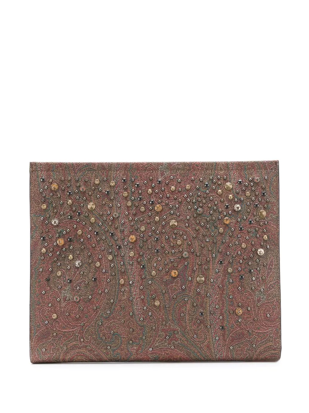 stud-embellished clutch bag - 1