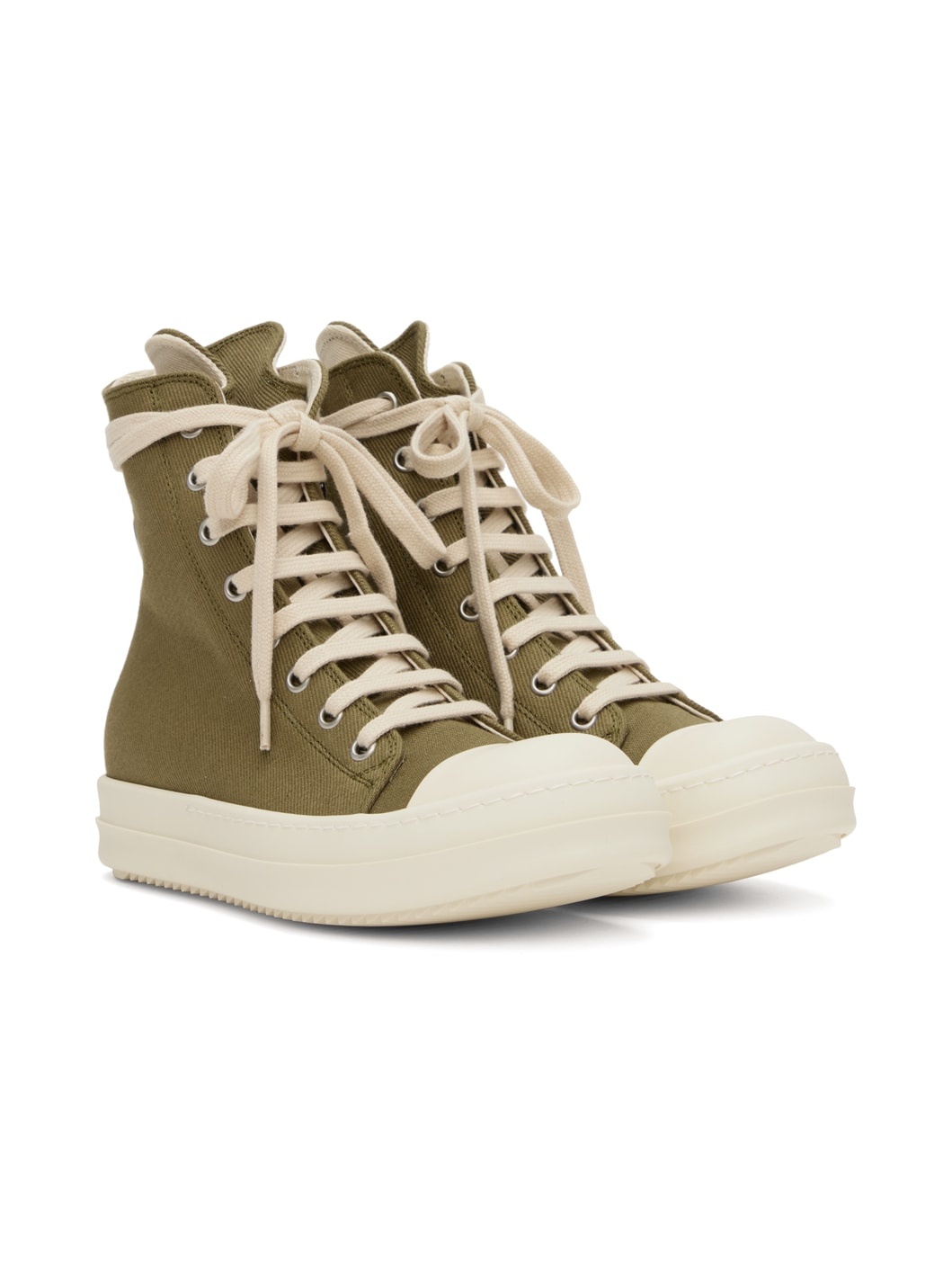 Green Eyelet Sneakers - 4