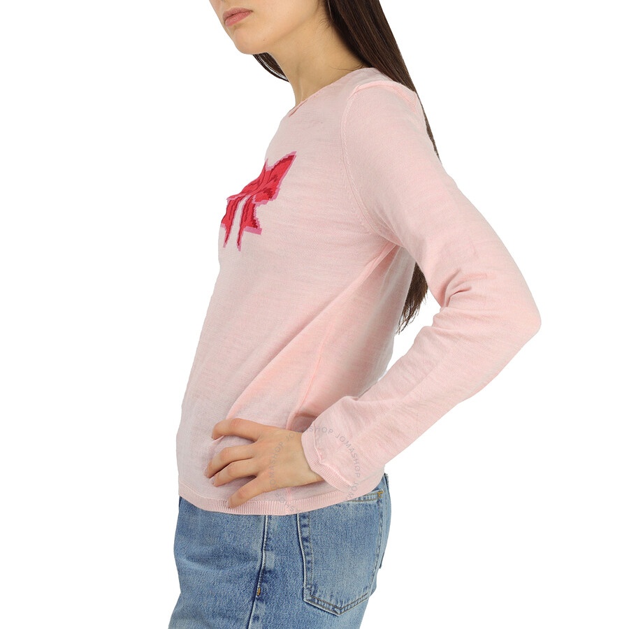 Comme Des Garcons Girl Long Sleeve Bow Embroidered Sweater - 2