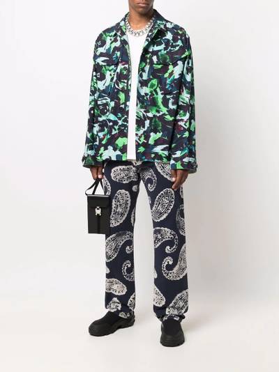 424 paisley-print straight-leg jeans outlook