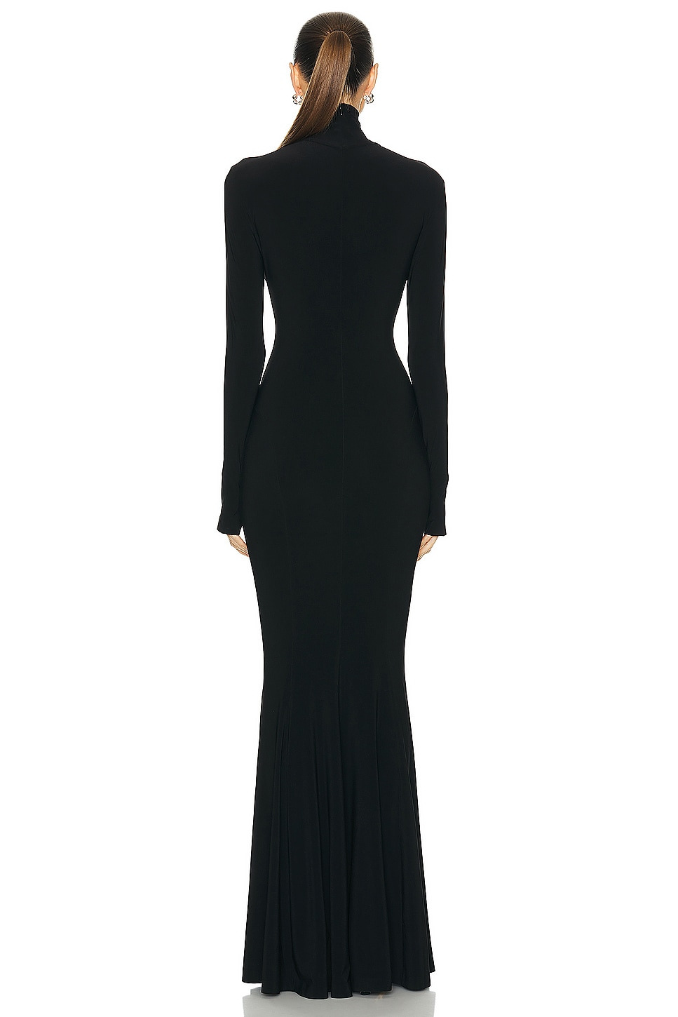 Long Sleeve Turtle Fishtail Gown - 3
